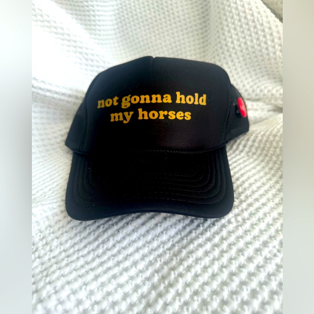 Not gonna hold my horses hat by b$ caps